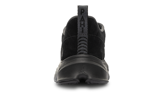 B-Casual Suede Coal Anthracite - back view single shoe
