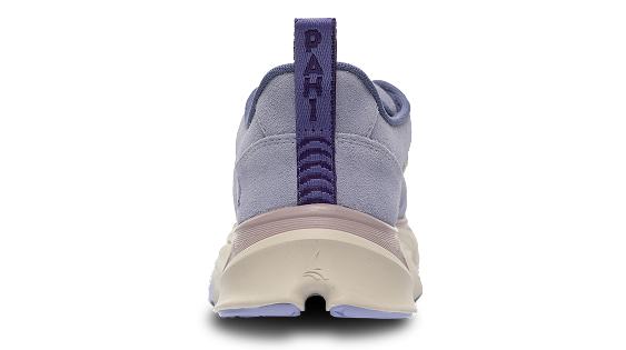 B-Casual Suede Periwinkle Sand Rose - back view single shoe