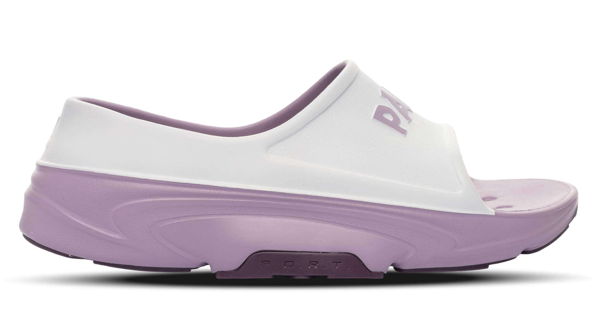 B-Steady Slide Purple Taffy White Cranberry - side view single shoe
