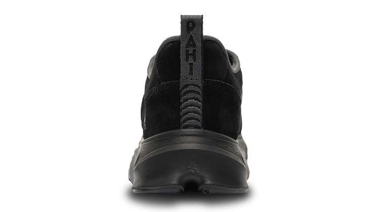 B-Casual Suede Coal Anthracite - back view single shoe