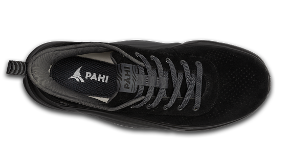 Theon Suede Coal Anthracite Mens Top View