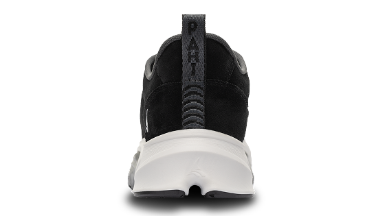 B-Casual Suede Coal Anthracite White - back view single shoe