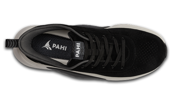 B-Casual Suede Coal Anthracite White - top view single shoe