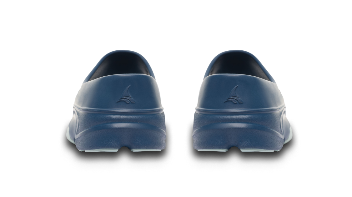 B-Steady Slide Navy Mist - back view single shoe