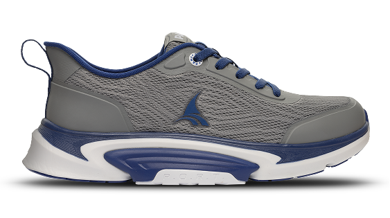 B-Active Mesh Wolf Navy White - side view single shoe