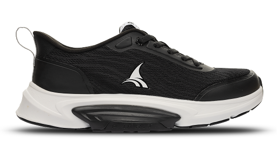 B-Active Mesh Coal Anthracite White - side view single shoe