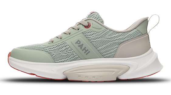 B-Active Mesh Sage Grey Clay - alternate side view single shoe