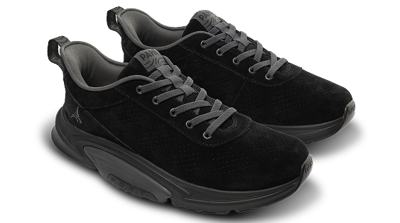 Theon Suede Coal Anthracite Mens Both foot shoe