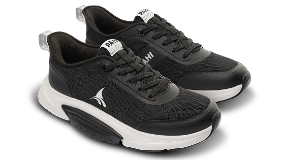 B-Active Mesh Coal Anthracite White - side view pair of shoes