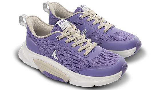 B-Active Mesh Lilac White Grey - side view pair of shoes