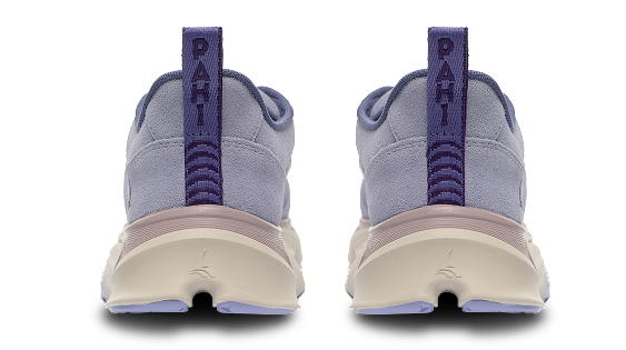 B-Casual Suede Periwinkle Sand Rose - top view pair of shoes