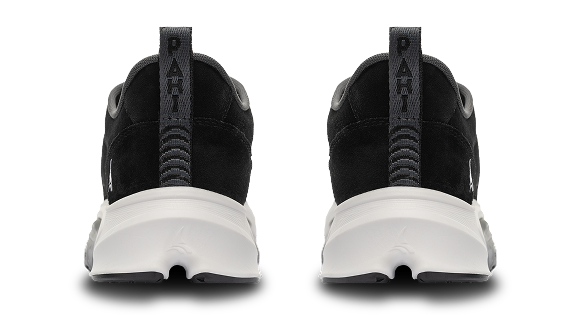 B-Casual Suede Coal Anthracite White - top view pair of shoes
