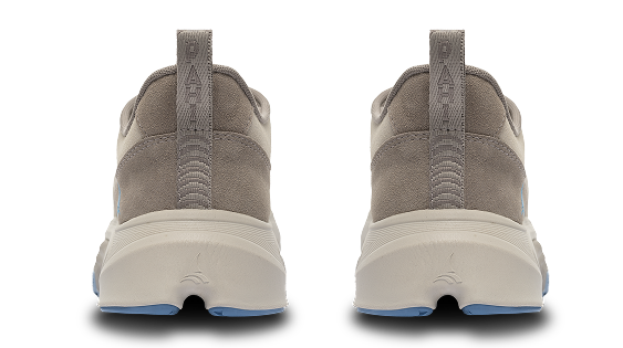 B-Casual Suede Sand Chocolate Denim - top view pair of shoes