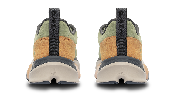 B-Casual Suede Moss Pavement Ochre - top view pair of shoes