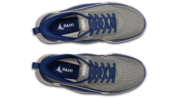 B-Active Mesh Wolf Navy White - back view pair of shoes