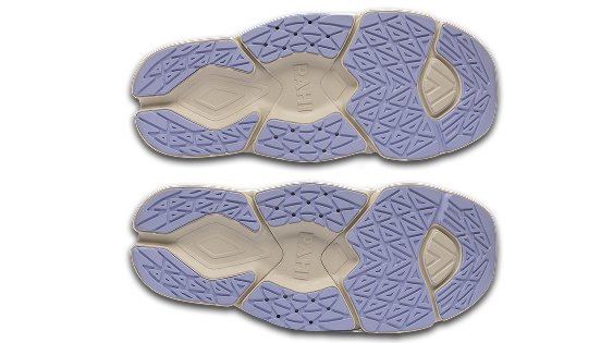 B-Casual Suede Periwinkle Sand Rose - bottom sole view pair of shoes